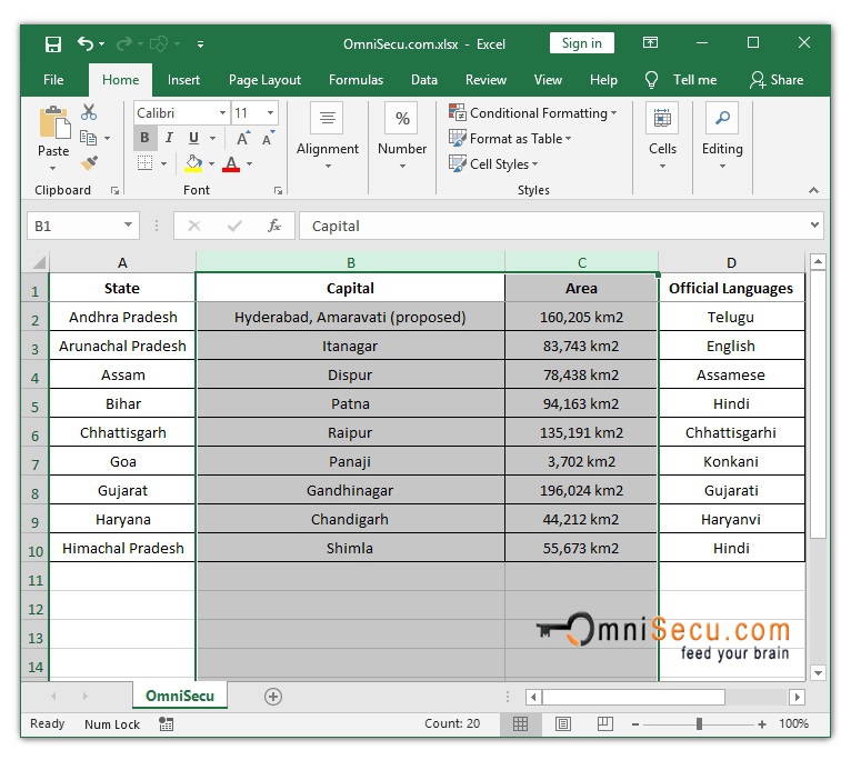  Multiple contiguous Columns deleted from Excel worksheet 