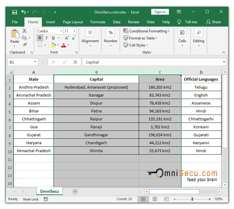  Multiple contiguous Columns deleted from Excel worksheet 