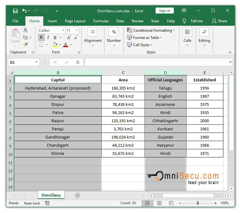  Multiple noncontiguous Columns deleted from Excel worksheet 