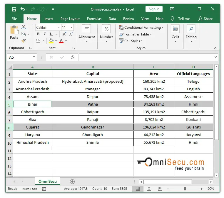  Multiple noncontiguous Rows deleted from Excel worksheet 