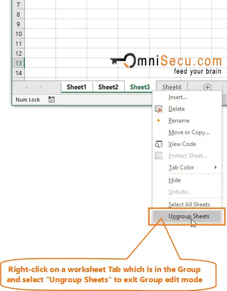 Right-click worksheet Tab and select Ungroup Sheets to exit Group edit mode