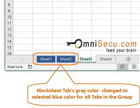 Tab color of multiple worksheets changed