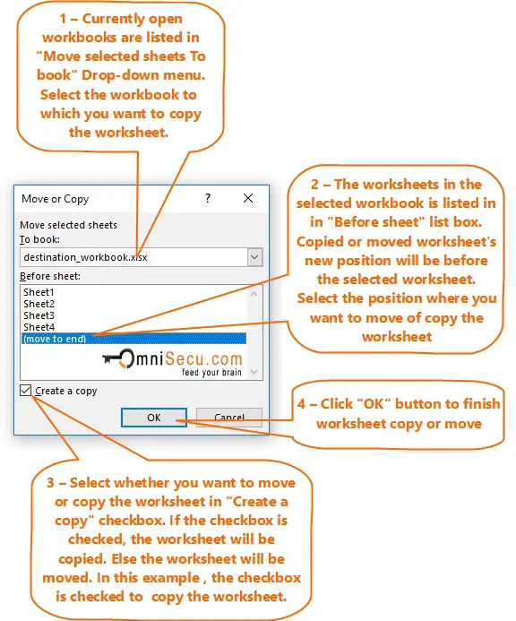 Worksheet Move or Copy to another Workbook