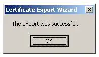 Certificate Export Wizard - Success
