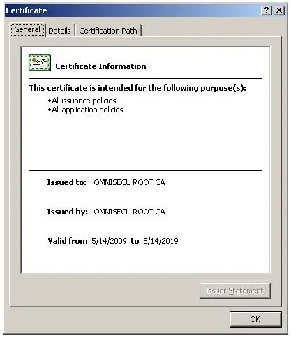 Import Root Certificate to Trusted Root CA store - Root Certificate