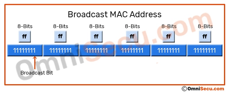 Broadcast MAC Address - ff:ff:ff:ff:ff:ff