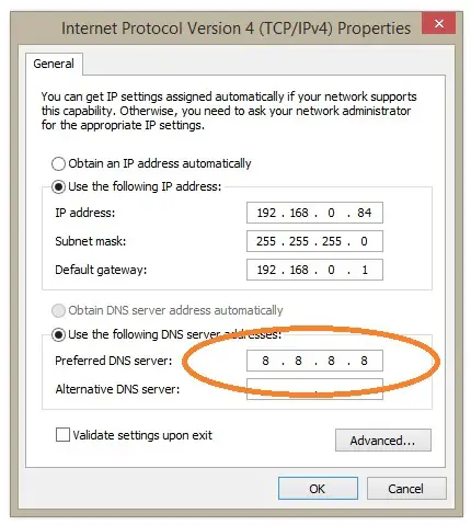 DNS IP Address Configuration