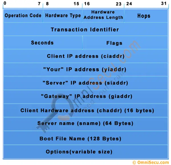 Dynamic Host Configuration Protocol DHCP Message Format