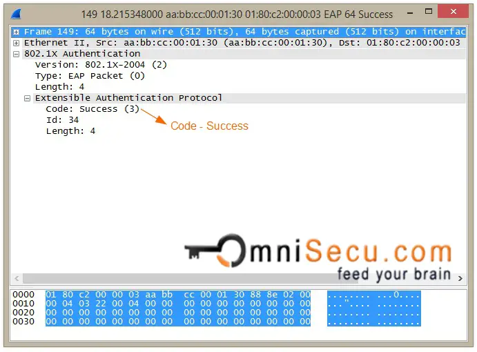 EAP Success Message Capture