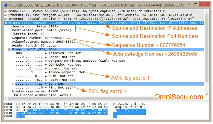 TCP SYN ACK Capture