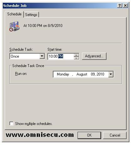 ntbackup schedule job