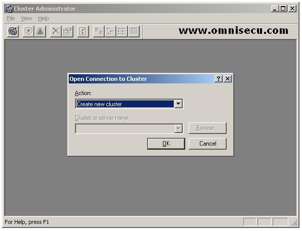 Failover Server Cluster Administratrator GUI tool