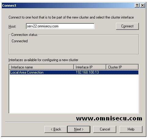 Network Load Balancing Manager nlbmgr.exe - New Cluster - Add host to NLB cluster