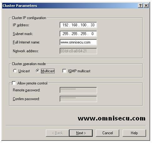 Network Load Balancing Manager nlbmgr.exe - New Cluster - IP Configuration