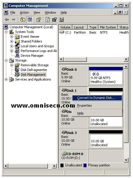 Disk management MMC snapin