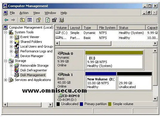 New primary partition created