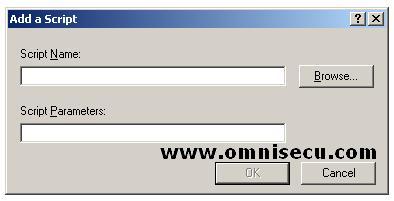 Logon Script Add a Script dialog box