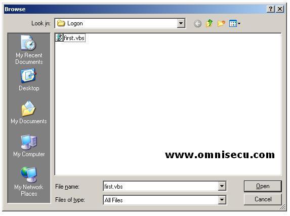 Logon Script Browse with script