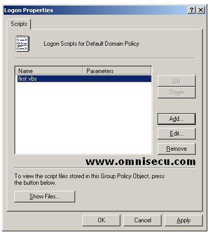 Logon Script Properties with Script