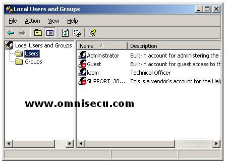 Local users and groups new local user created
